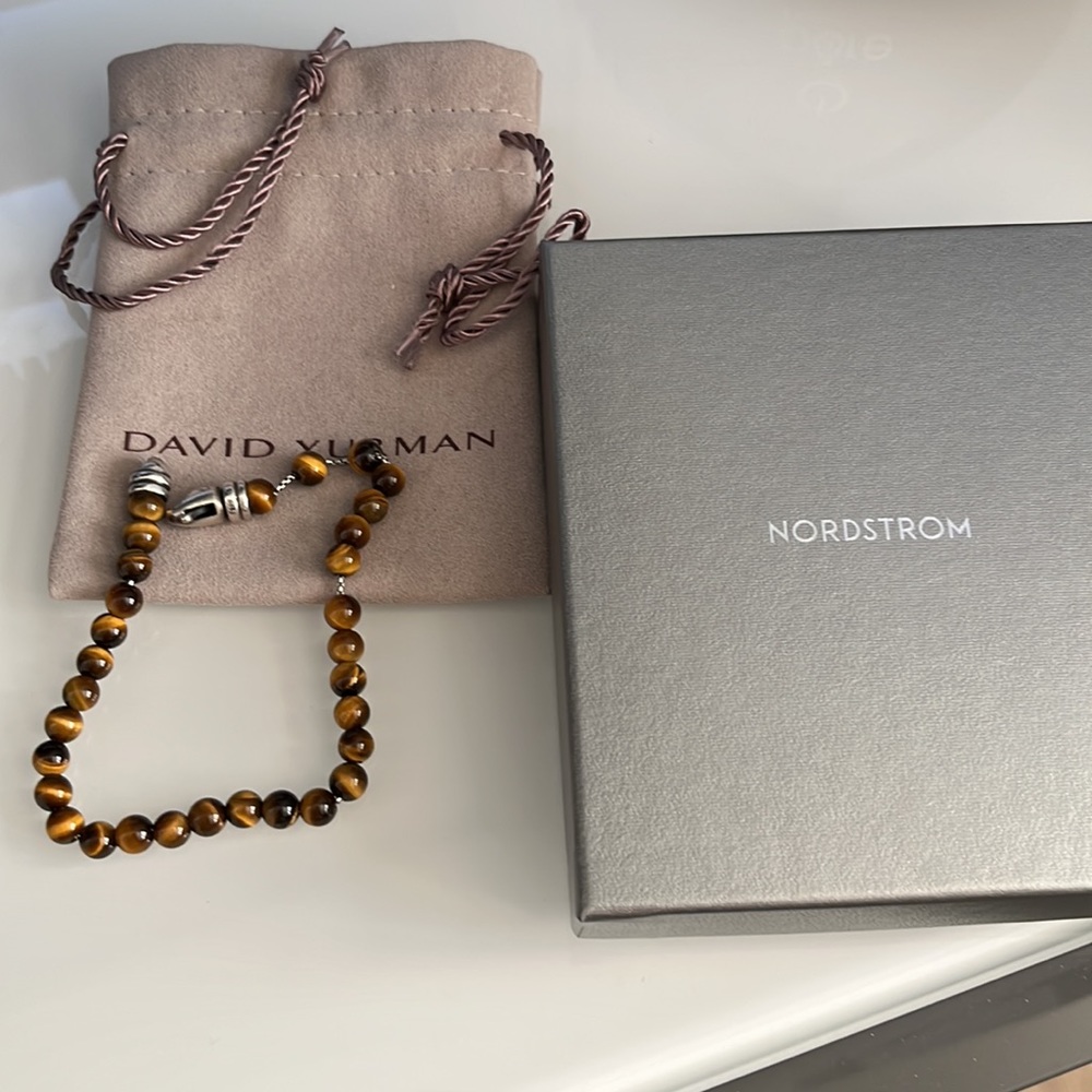 David Yurman Spiritual Bead Tiger’s Eye Bracelet (Men)